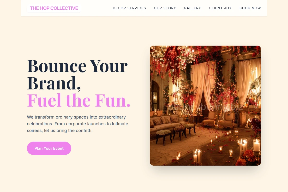 Confetti Event Decor